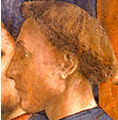 Détail de la résurrection de Théophile par Masaccio
