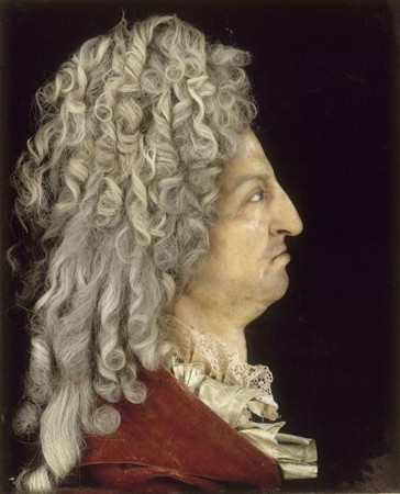 Portrait en buste du Roi Louis XIV en cuirasse portant lordre du