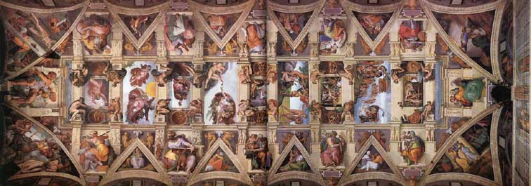 la cappella sistina de michel ange plafond