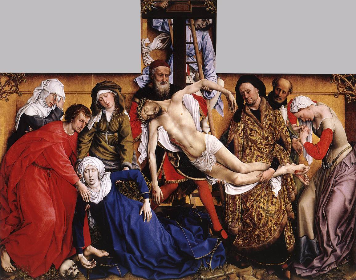 D position ou Descente  de  croix  de  Rogier  Van  der  Weyden 